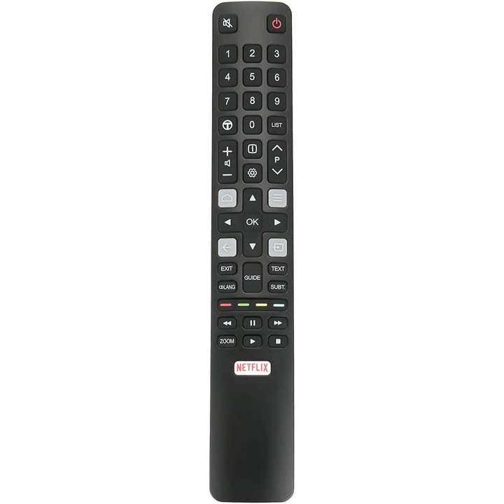 Дистанционно управление за TCL Thomson RC802N YUI1, x-remote, Netflix, черно