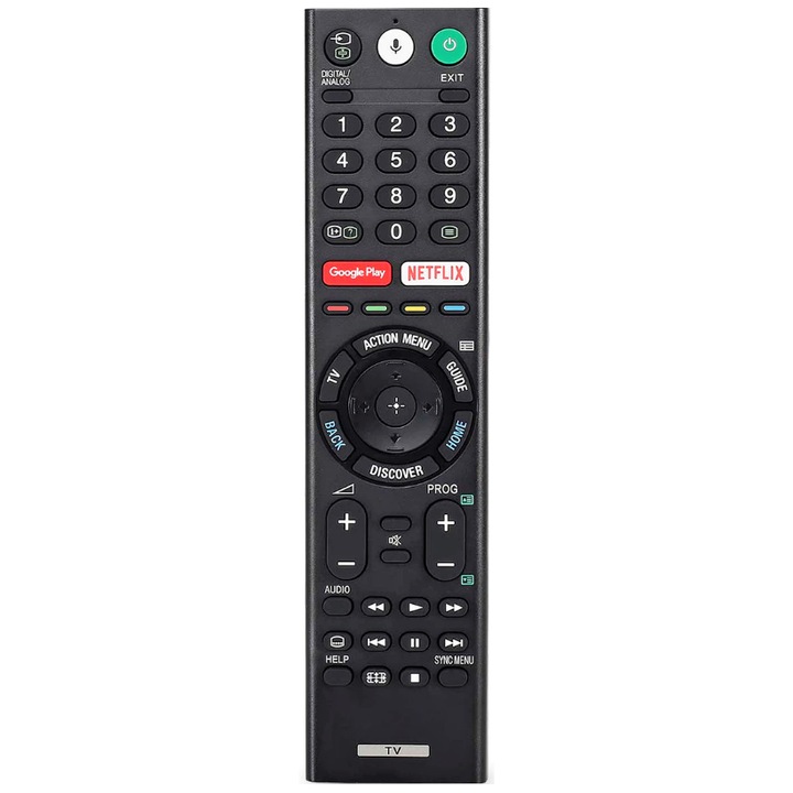Дистанционно за Smart TV Sony RMF-TX200P, Универсално, x-remote, Гласова функция, Netflix, Google Play, Черно