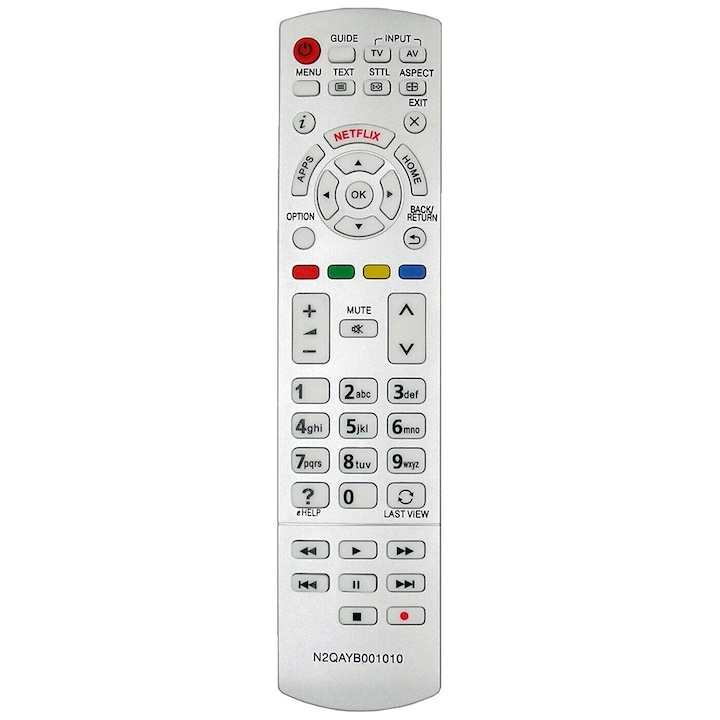 Telecomanda pentru Panasonic N2QAYB001010, x-remote, Netflix, Argint