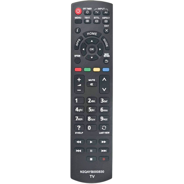Дистанционно за Panasonic N2QAYB000830, Универсално, x-remote, Черно