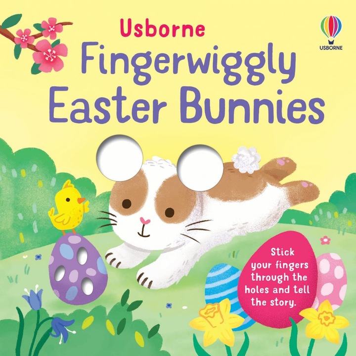 Великденска детска книжка Usborne Fingerwiggly Easter Bunnies 1+ години