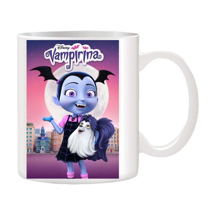 Cana personalizata Disney Vampirina, Stickers Factory, 330 ml