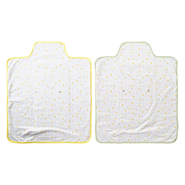 2 darab DKD Home Decor Travel pelenkázótáska szett, poliészter, sárga-zöld, 22x1x40cm