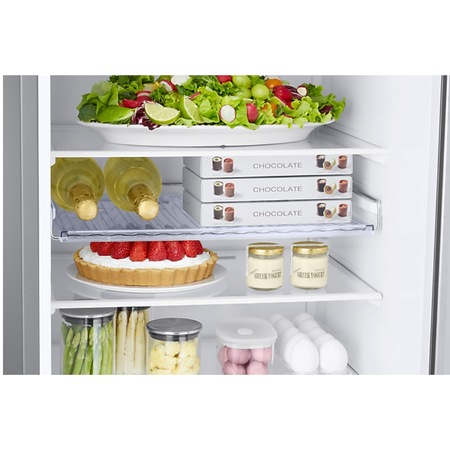 Combina frigorifica Samsung RB38C602DSA/EF, 390 l, Clasa D, Total No Frost, All-Around Cooling, Compresor Digital Inverter, WiFi, AI Energy, Smart Control, H 203 cm, Inox