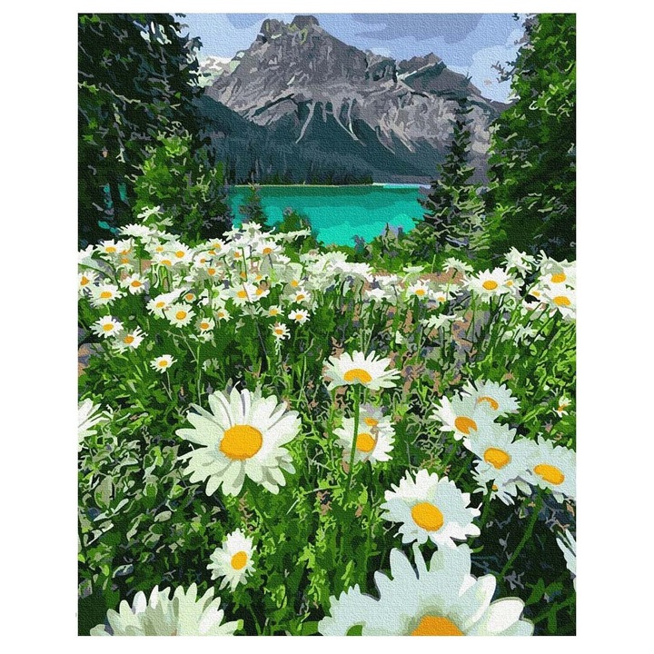 Set pictura dupa numere cu musetel, Artnapi, 40 x 50 cm, Multicolor