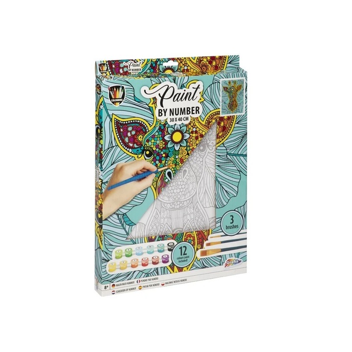 Комплект за Рисуване по Номера, DiamantArt, Жираф 30х40 см