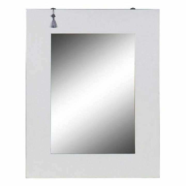 Oglinda de perete DKD Home Decor, stil oriental, alb, 70x2x90cm
