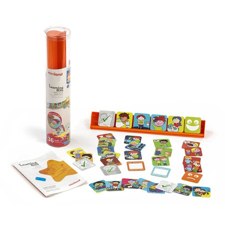 Joc sortare, Miniland, Comportament si sarcini zilnice, Multicolor, 3+