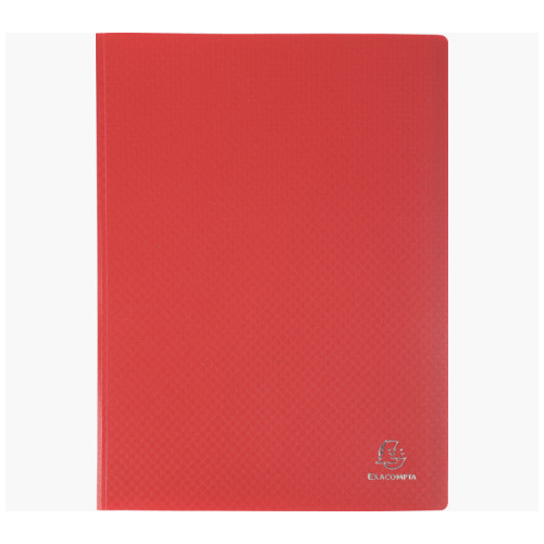 Mapa de prezentare Exacompta Economy, PP reciclat, A4, 100 folii protectie cristal, Rosu