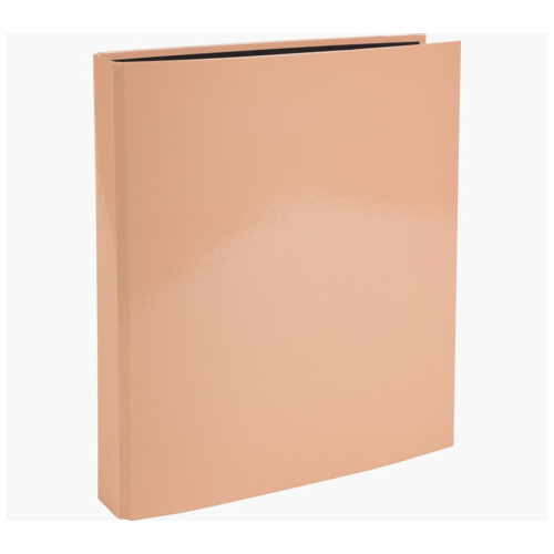 Caiet mecanic Exacompta Aquarel, Hartie plastifiata exterior, Hartie neagra interior, Certificare FSC, A4, mecanism 4 inele D 25mm, cotor 40mm, Coral