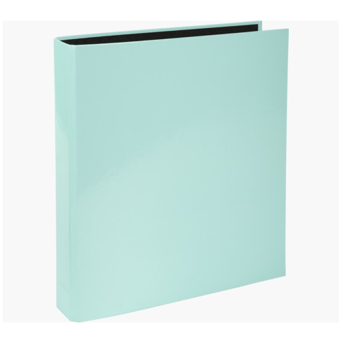 Caiet mecanic Exacompta Aquarel, Hartie plastifiata exterior, Hartie neagra interior, Certificare FSC, A4, mecanism 2 inele D 25mm, cotor 40mm, Verde pastel