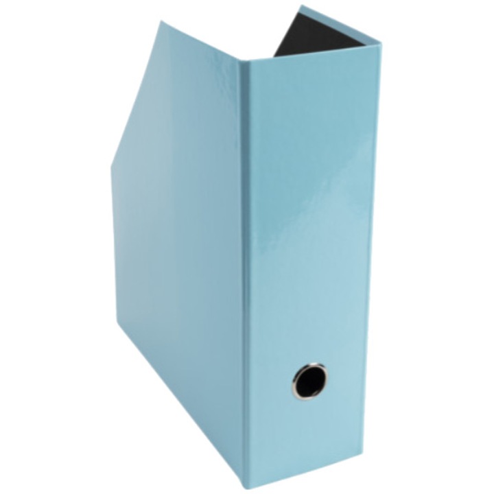 Suport vertical pliabil Exacompta Aquarel, pentru documente, carton caserat, certificare FSC, A4, Albastru pastel