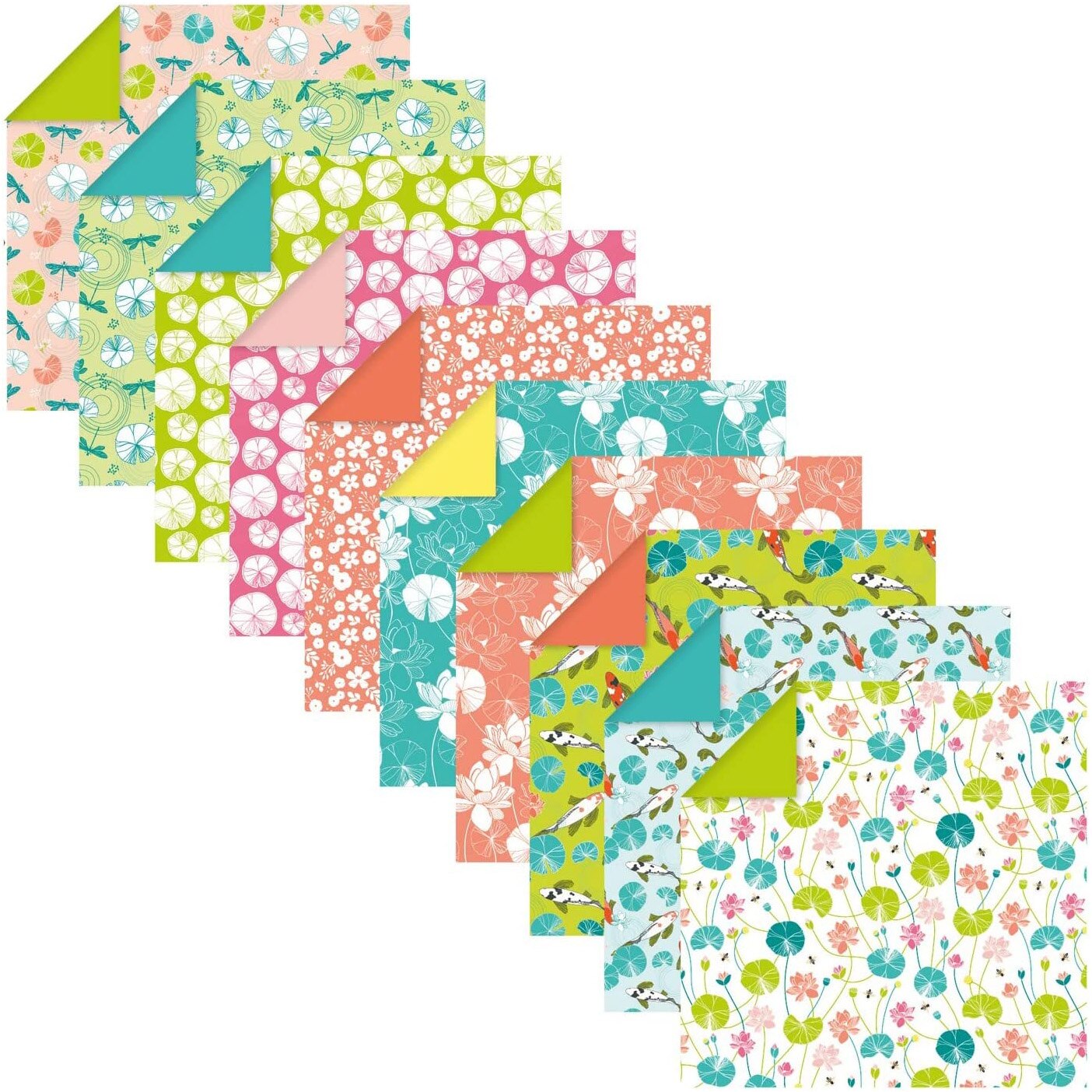 Set 30 coli hartie ignifuga pentru origami, 30 x 30 cm, 120 g/m2 - Golden  Spots - Casa Retro