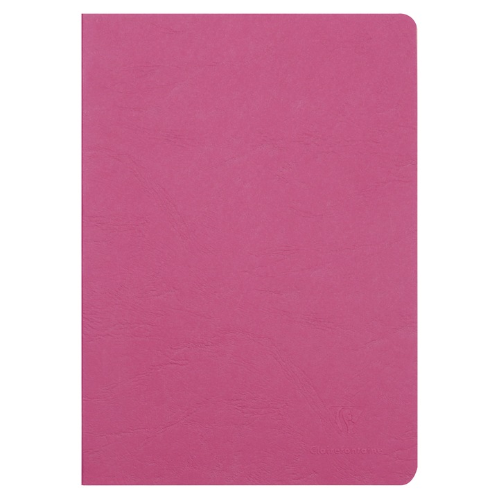 Clairefontaine Age Bag A4 tűzős jegyzetfüzet, 48 lap, Vellum, bársonyos Vellum papír 90 g/m2, PEFC tanúsítvánnyal, bőrhatású kartonborító, 210x297 mm, piros