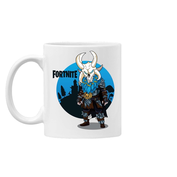 Cana de cafea/ceai Mug Tralala Fortnite Ragnarok, Alb, 330 ml