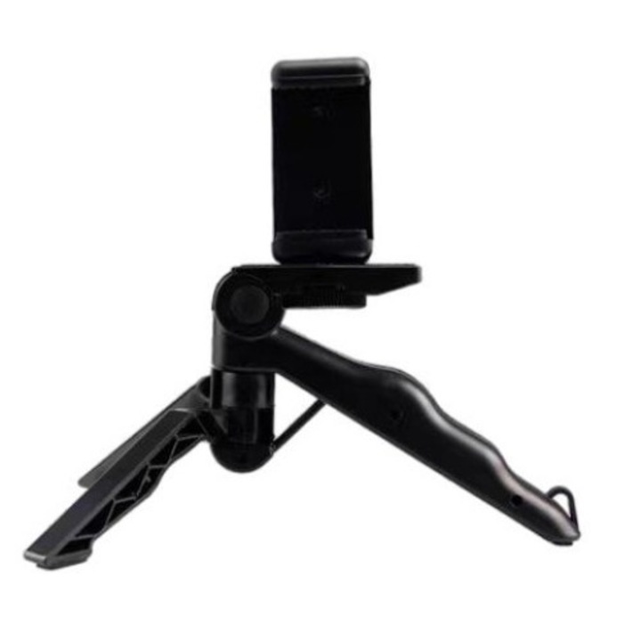 Trepied pentru telefon, Kcmultifunc, Plastic, 16cm, Negru