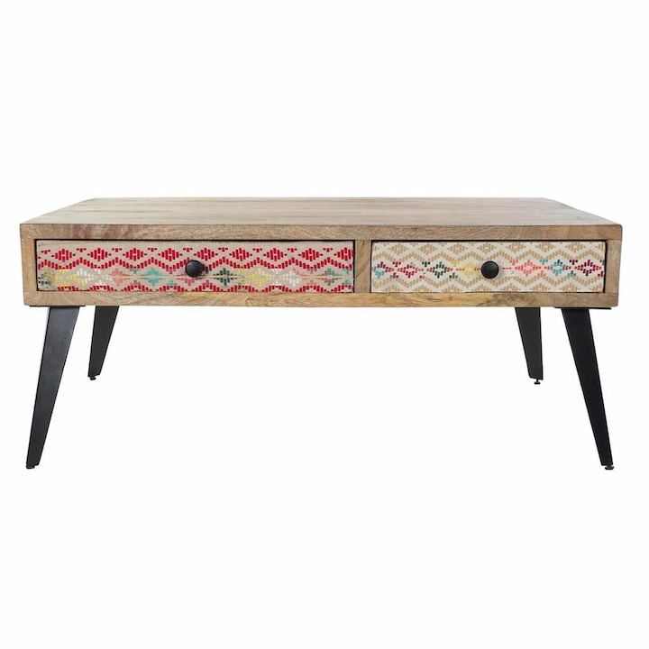 Маса DKD Home Decor, Помощна, метал и мангово дърво, 110x70x45см