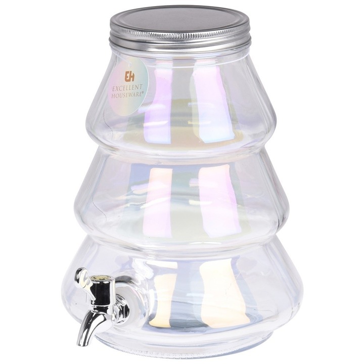 Recipient bauturi racoritoare Xmas, sticla, 19 x 26 cm, 4 litri