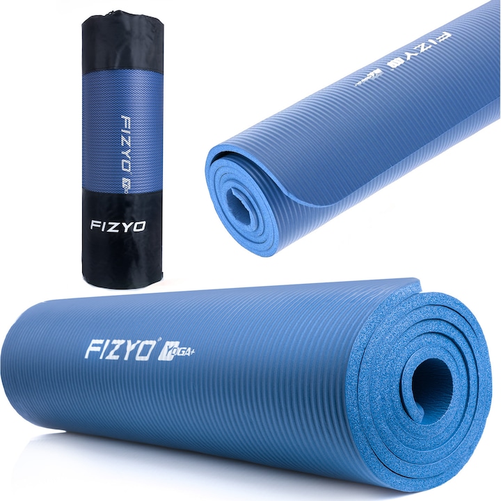 Jóga, fitness, aerobic szőnyeg Fizyo Fityo Blue, 183x61x1cm, NBR hab, szintetikus gumi
