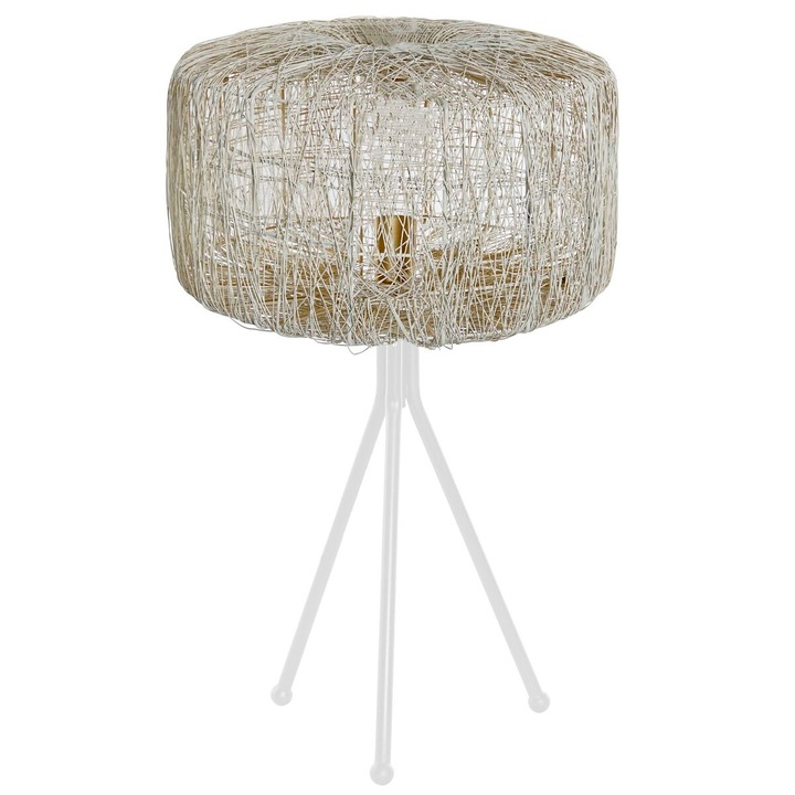 Veioza DKD Home Decor, metal/aluminiu, alb, 33x33x50cm