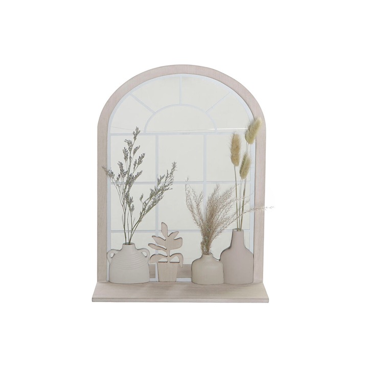 Oglinda de perete, DKD Home Decor, Cristal/Rasina, 35 x 10 x 50 cm, Bej