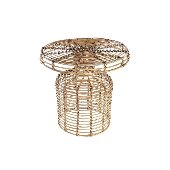 Холна маса DKD Home Decor, ратан, 48x48x45 см, кафява