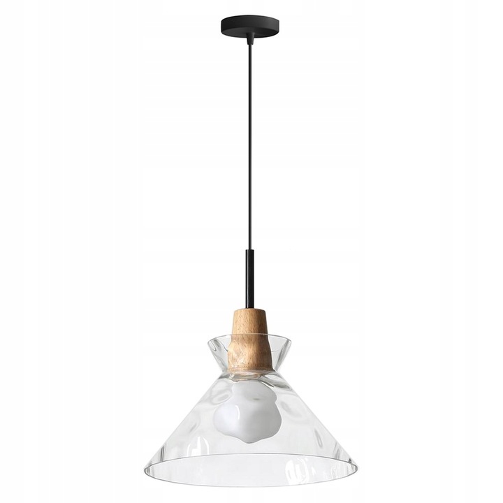 Lampa De Tavan, Toolight, App1183-1Cp, 25x25x26.5 cm, Sursa De Lumina E27, Tensiune 230V, Material Sticla, Putere Maxima A Becului 60W, Maro/Transparent