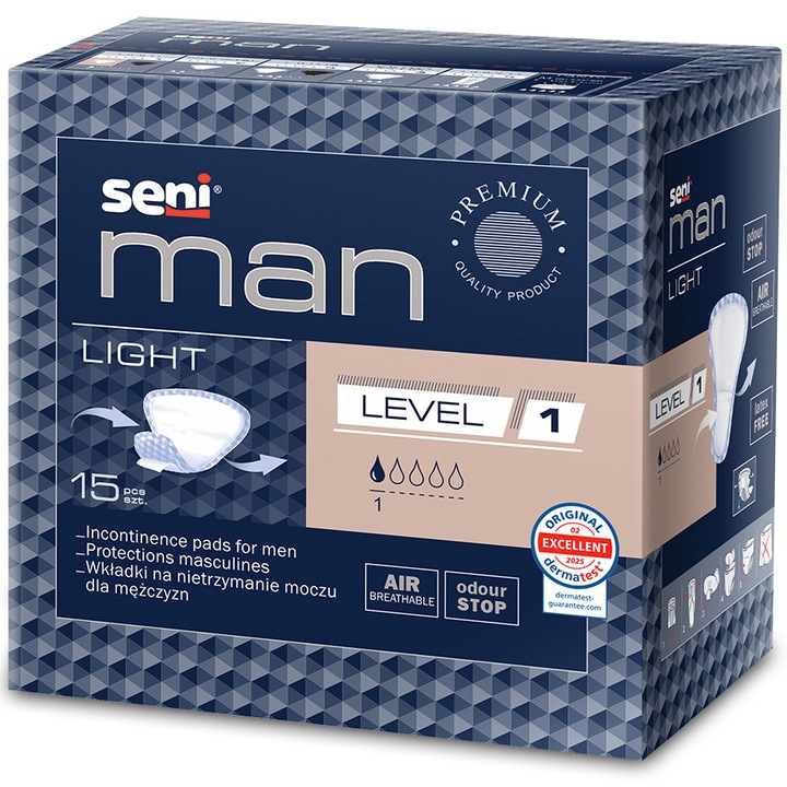 Absorbante urologice barbati Seni Man Light, Level 1, 15 buc