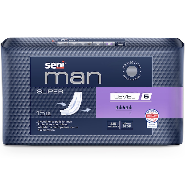 Absorbante urologice barbati Seni Man Super, Level 5, 15 buc