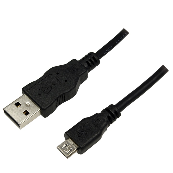 LogiLink USB 2.0 A apa - Micro USB apa kábel, 1,8m