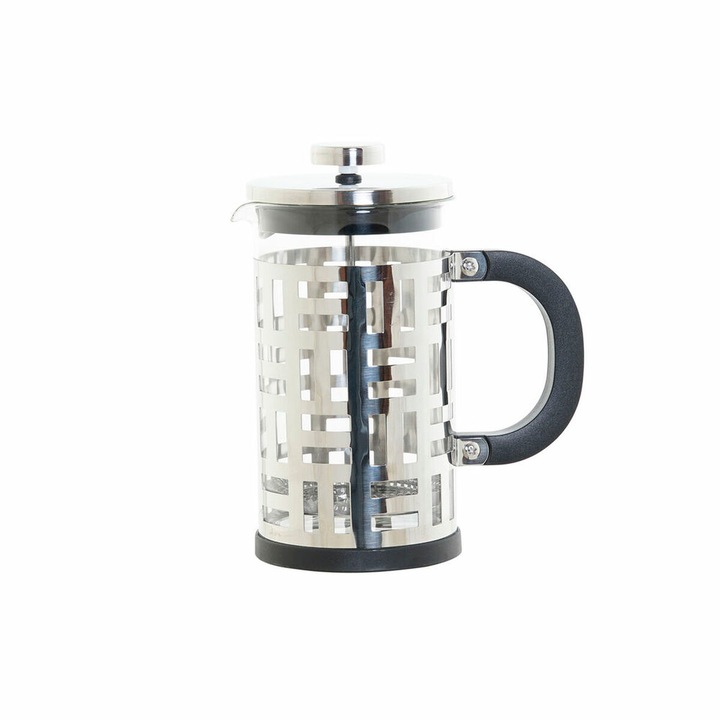 Кафемашина, DKD Home Decor, Неръждаема стомана/Стъкло, 600 ml, Сребристо/Черно