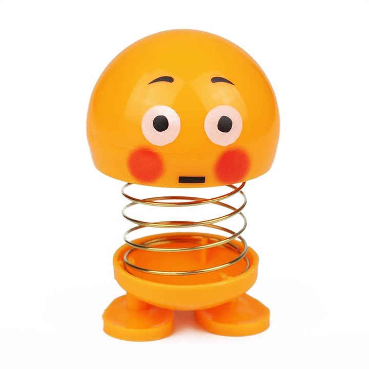 Jucarie Emoji Spring Waggler, PSI-G01-Shy, Interlook, Plastic
