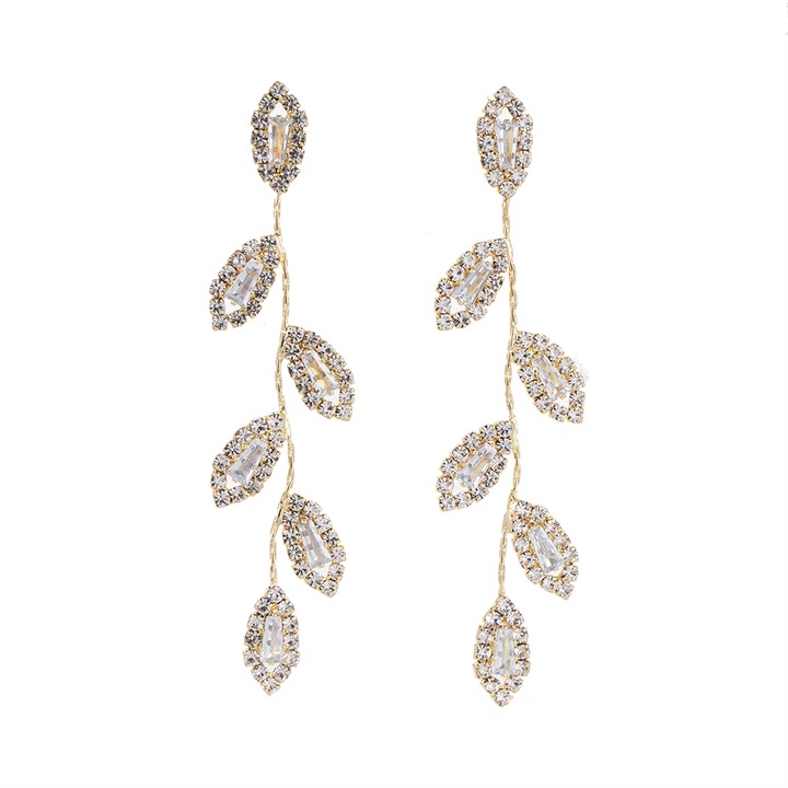 Cercei dama S925 Chain Drop Olive Leaf