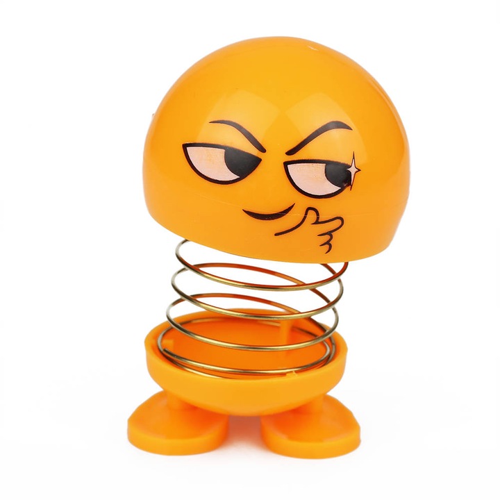Jucarie Emoji Spring Waggler, PSI-G01-Witty, Interlook, Plastic
