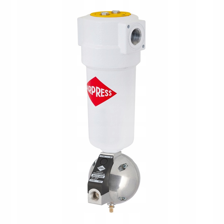 Separator ciclon Airpress, 1/2", 16bar, 23.000 l/min, Alb