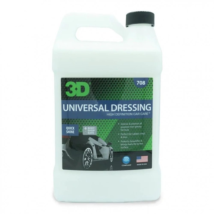 3D Universal Dressing - univerzális gumi, vinil és műanyag ápoló - 3.78 L