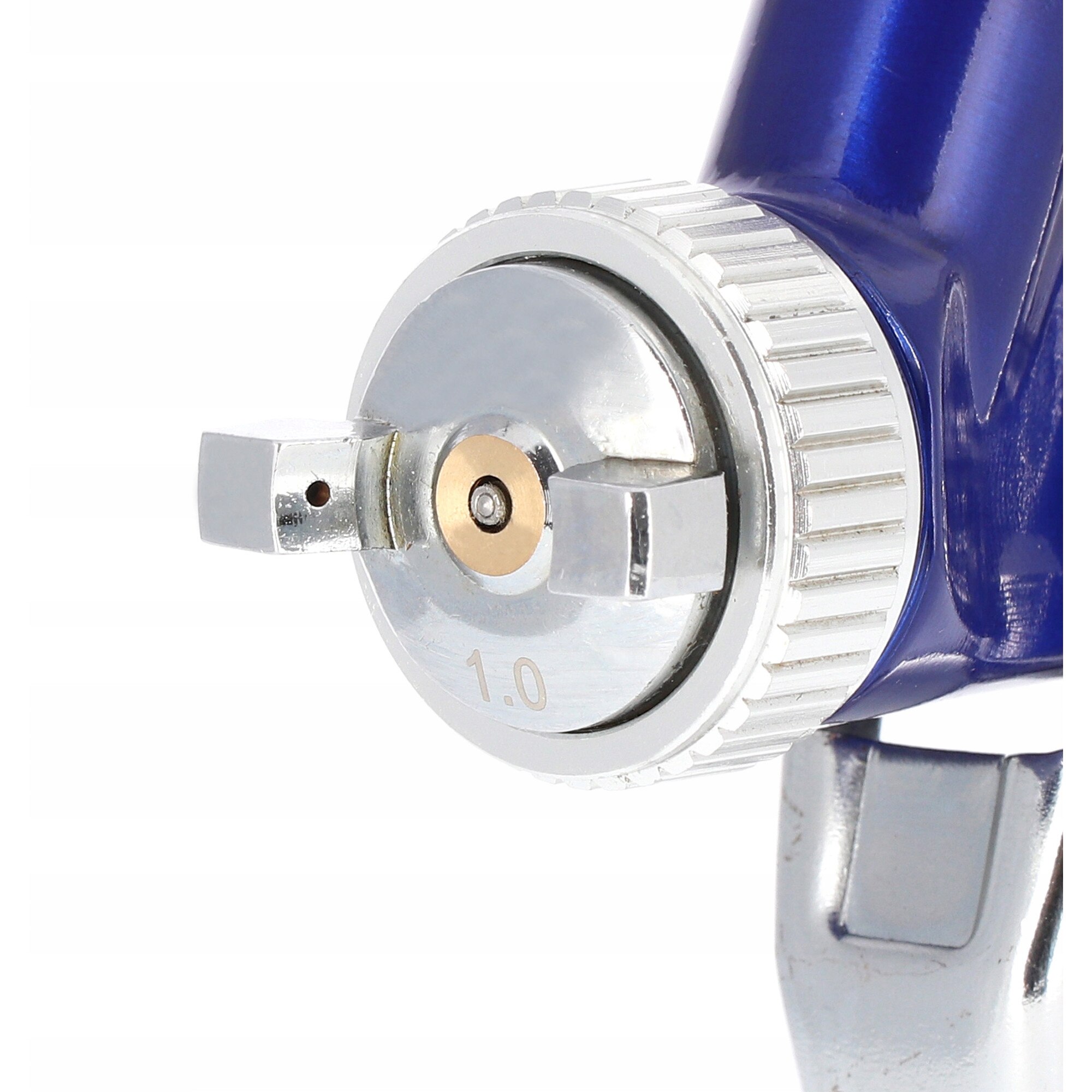 Pistol de vopsit Airpress, Mini HVLP, 0.8mm, Albastru - eMAG.ro