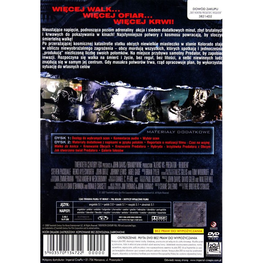 AVPR: Aliens vs Predator - Requiem [2DVD] - eMAG.ro