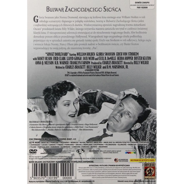 Bulevardul amurgului [DVD]