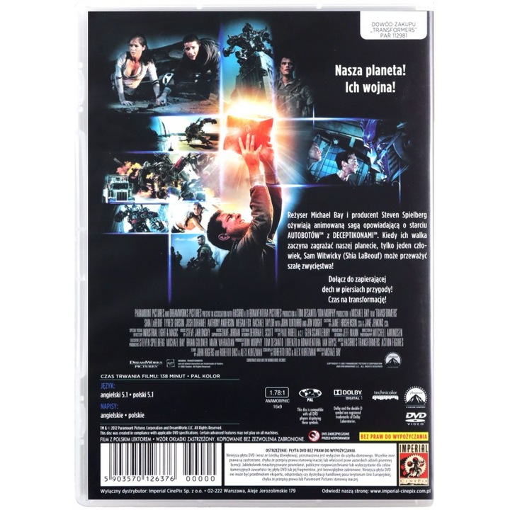 Transformers - Razboiul lor in lumea noastra [DVD]