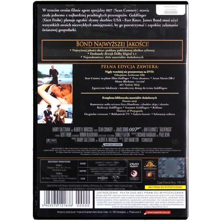 James Bond - Goldfinger [2DVD]