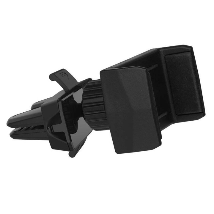Suport auto de telefon, Interlook, Plastic, Negru