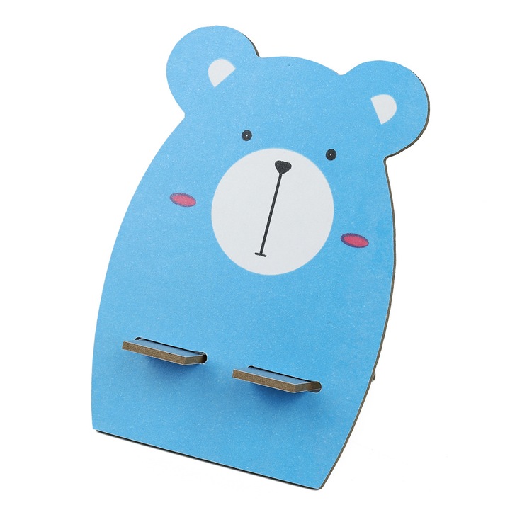 Suport de telefon, Interlook, Lemn, Albastru