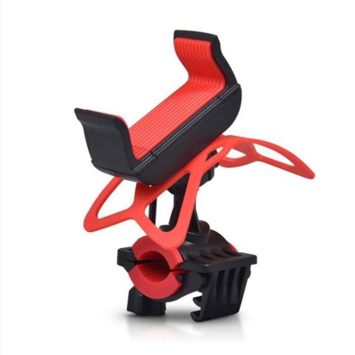 Suport telefon pentru biciclete/motociclete cu bretele din silicon, PSI-B06-RED