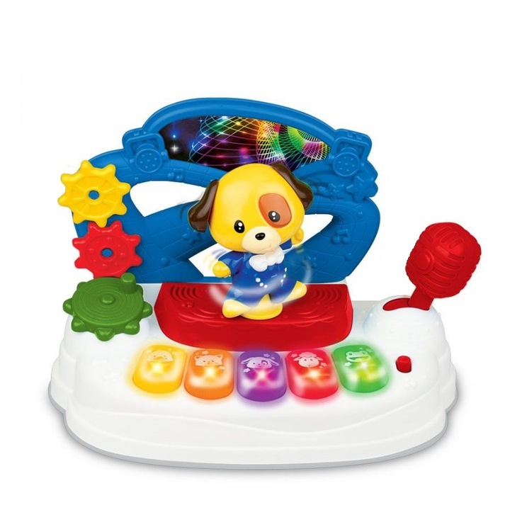 Jucarie Pian−Catelusul dansator cu sunete si lumini Winfun
