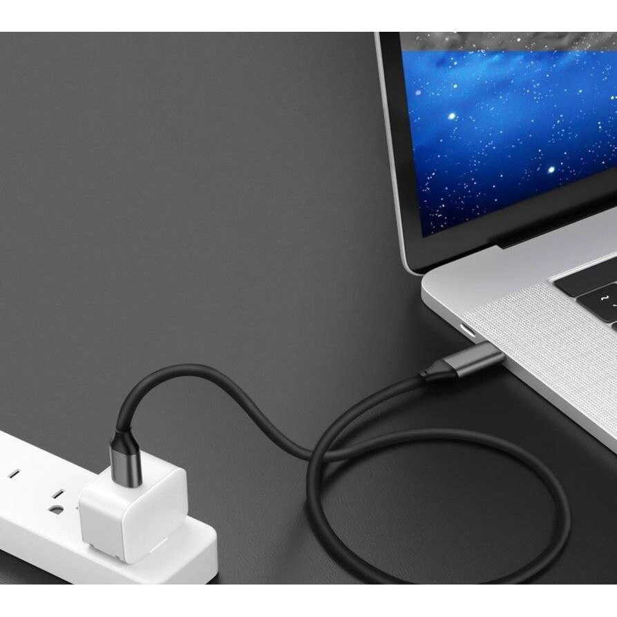 USB-C кабел AN-10-1M, Type-C, Черен, 100 W, 1 м, AN-10-1M, Type-C ...