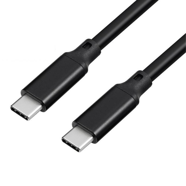 AN-10-1M-C-típusú-fekete | 100 W-os USB-C / USB-C kábel | 1M, AN-10-1M-C-típusú-fekete