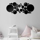Set 31 Oglinzi Acrilice Autoadezive Luxer, Model Buline, 5 Dimensiuni, Negru