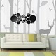 Set 31 Oglinzi Acrilice Autoadezive Luxer, Model Buline, 5 Dimensiuni, Negru