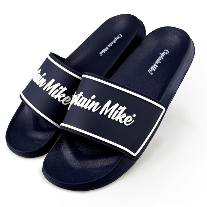 Papuci barbati, Captain Mike, Plastic, Bleumarin, 45 EU